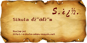 Sikula Ádám névjegykártya